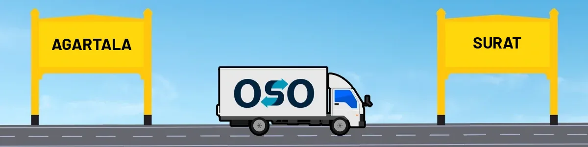Agartala to Surat tempo and truck transport by OSO Delivery