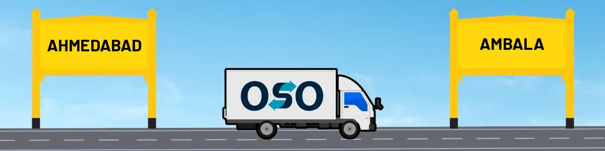 Ahmedabad to Ambala tempo and truck transport by OSO Delivery