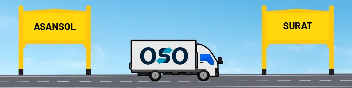 Asansol to Surat tempo and truck transport by OSO Delivery