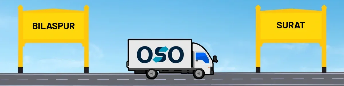 Bilaspur to Surat tempo and truck transport by OSO Delivery