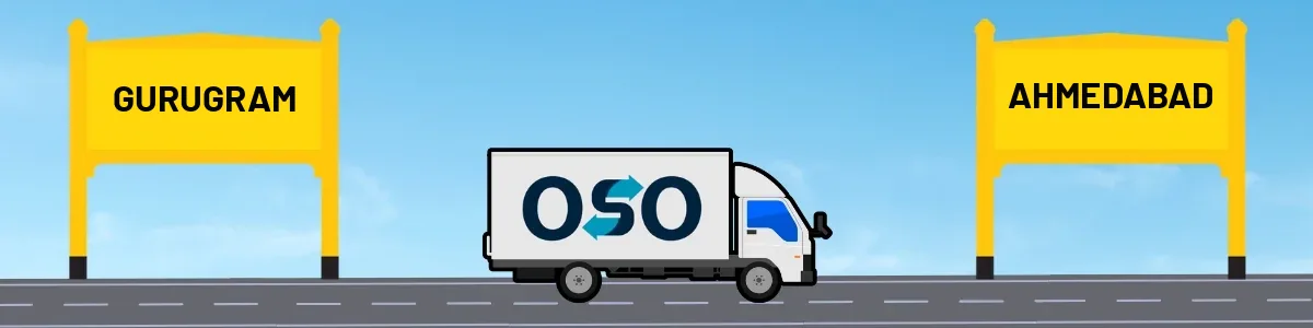 Gurugram to Ahmedabad tempo and truck transport by OSO Delivery