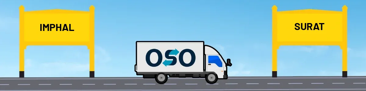 Imphal to Surat tempo and truck transport by OSO Delivery