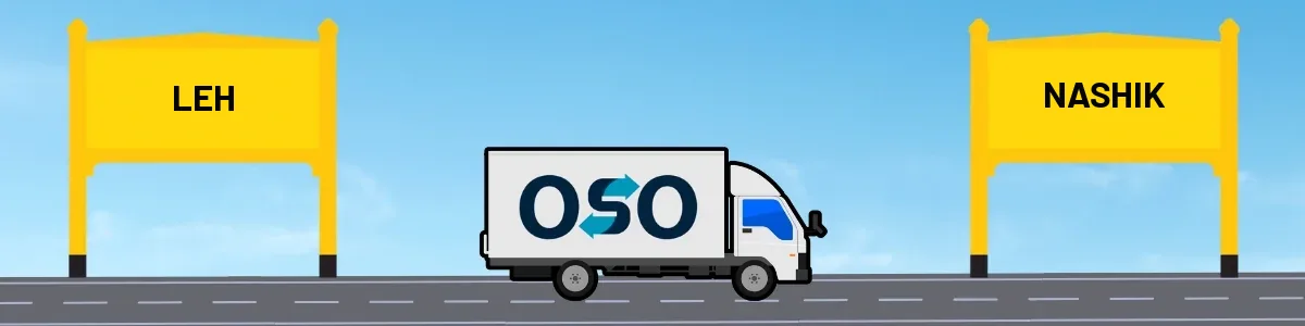 Leh to Nashik tempo and truck transport by OSO Delivery