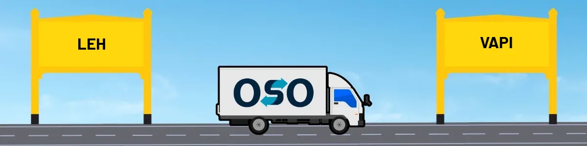 Leh to Vapi tempo and truck transport by OSO Delivery