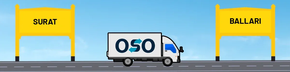 Surat to Ballari tempo and truck transport by OSO Delivery