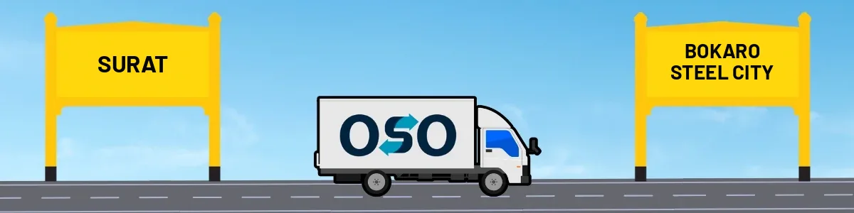 Surat to Bokaro Steel City tempo and truck transport by OSO Delivery