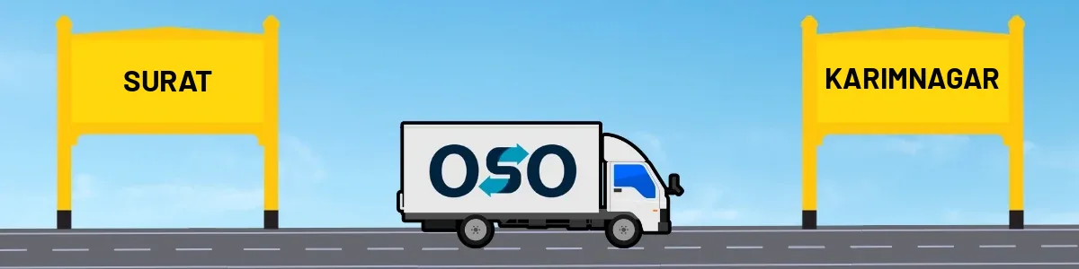 Surat to Karimnagar tempo and truck transport by OSO Delivery