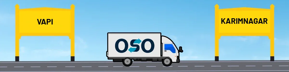 Vapi to Karimnagar tempo and truck transport by OSO Delivery