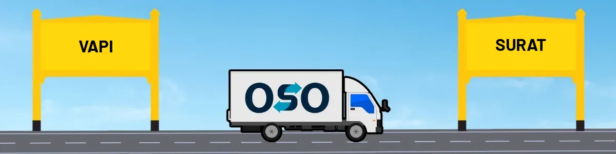 Vapi to Surat tempo and truck transport by OSO Delivery